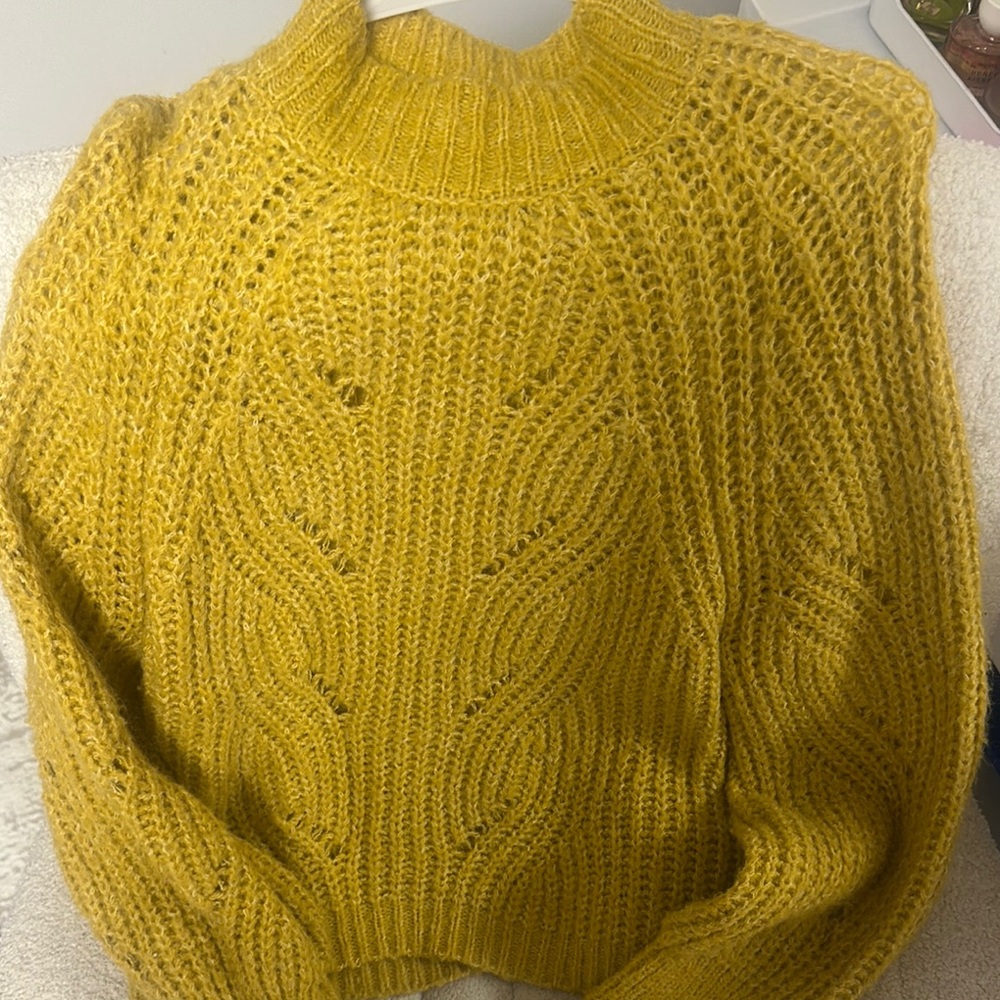 Cozy Mustard Knit Sweater